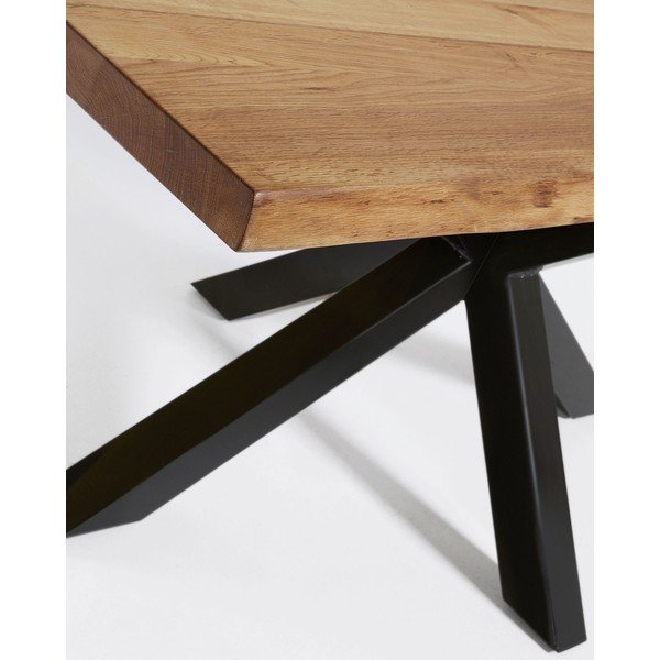 Jídelní stůl s deskou v dubovém dekoru 90x160 cm Argo – Kave Home-image-2