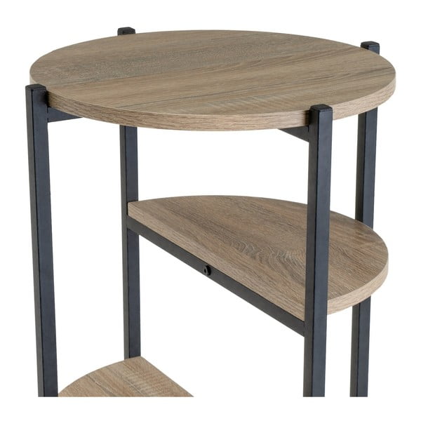 Regál v černo-přírodní barvě v dekoru dubu 40x110 cm – Casa Selección-image-2