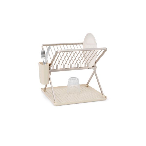 Béžový kovový dvoupatrový odkapávač 37x33 cm – Brabantia-image-4