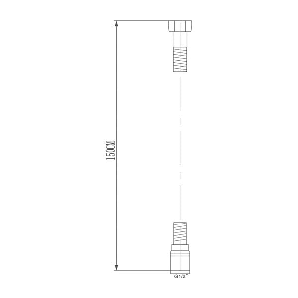 Plastová sprchová hadice ve zlaté barvě ø 1 cm Softflex – Sapho-image-1