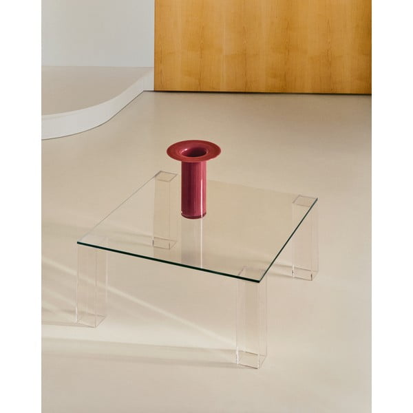 Skleněný konferenční stolek 85x85 cm Adularia – Kave Home-image-1