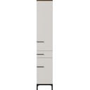Šedobéžová vysoká koupelnová skříňka v dekoru ořechu 34x190 cm Yonkers - Germania