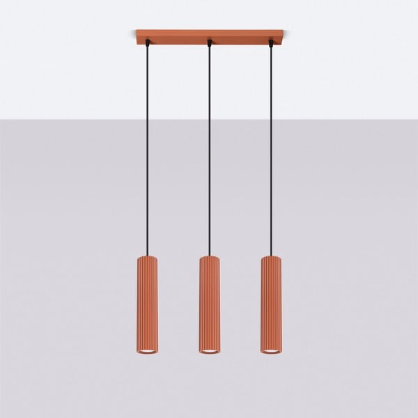 Závěsné svítidlo v cihlové barvě Gleam – Sollux-image-4