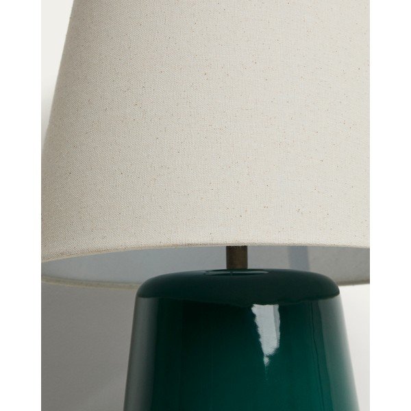 Zelená/slonovinová keramická stolní lampa (výška 45,5 cm) Odra – Kave Home-image-3