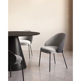 Černo-šedá jídelní židle Eamy – Kave Home