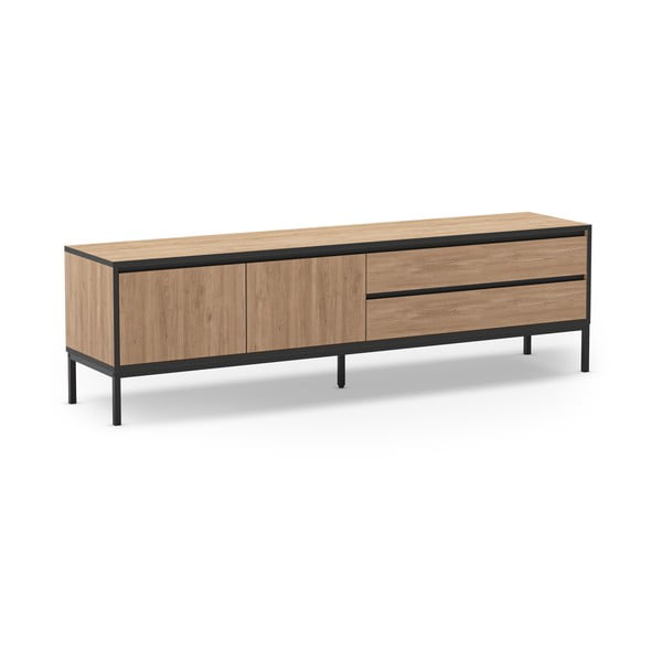 TV stolek v dekoru dubu v přírodní barvě 180x55 cm Lorenza – Marckeric-image-2