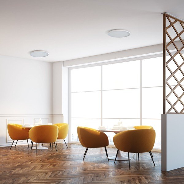 Bílé stropní svítidlo SULION Alba, ø 58,5 cm-image-1