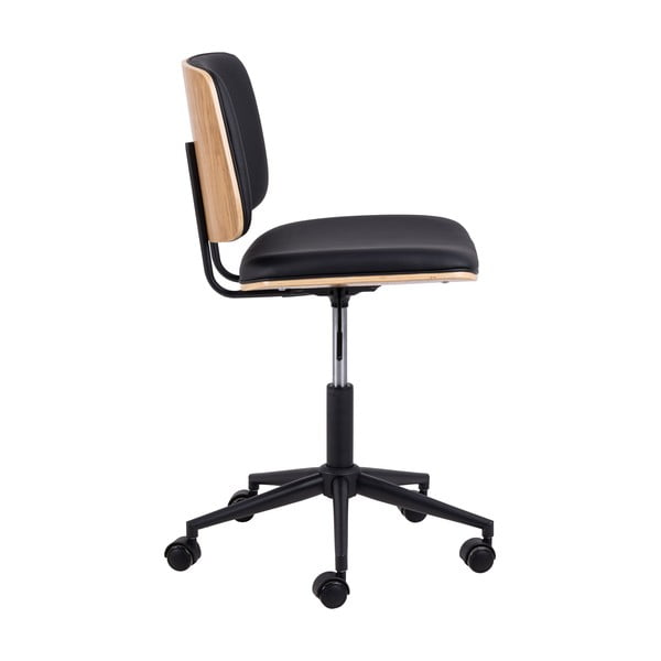 Černá kancelářská židle z imitace kůže Owen – Actona-image-3