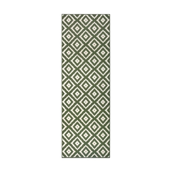 Zelený koberec běhoun 300x80 cm Diamond - Hanse Home