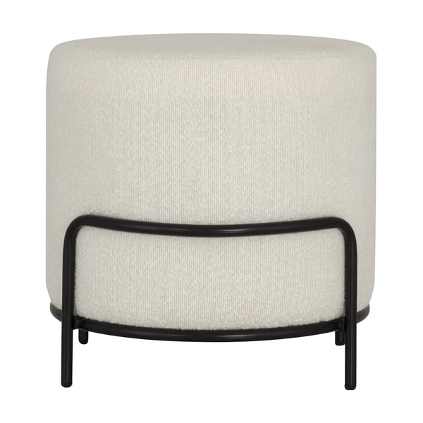 Bílý taburet z textilie bouclé Carl – Tenzo-image-2