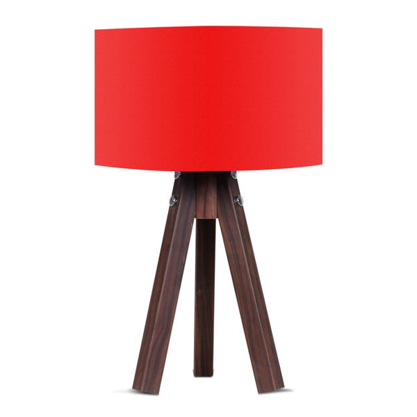 Stolní lampa s červeným stínítkem Kate Louise Kahve