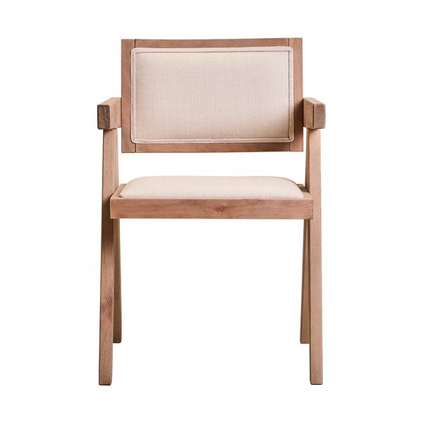 Čalouněná jídelní židle v přírodní barvě Cebu – Premier Housewares-image-2