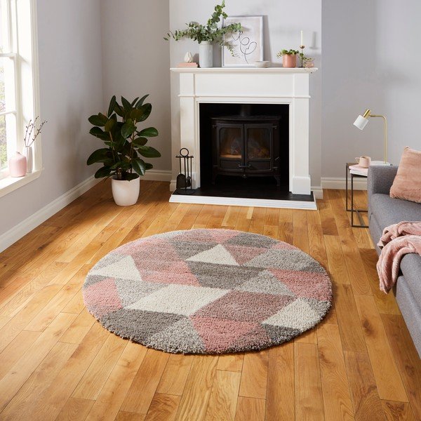 Koberec Think Rugs Royal Nomadic Rose Triangle, ø 160 cm-image-1