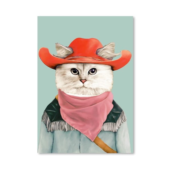 Plakát Rodeo Cat, 42x60 cm