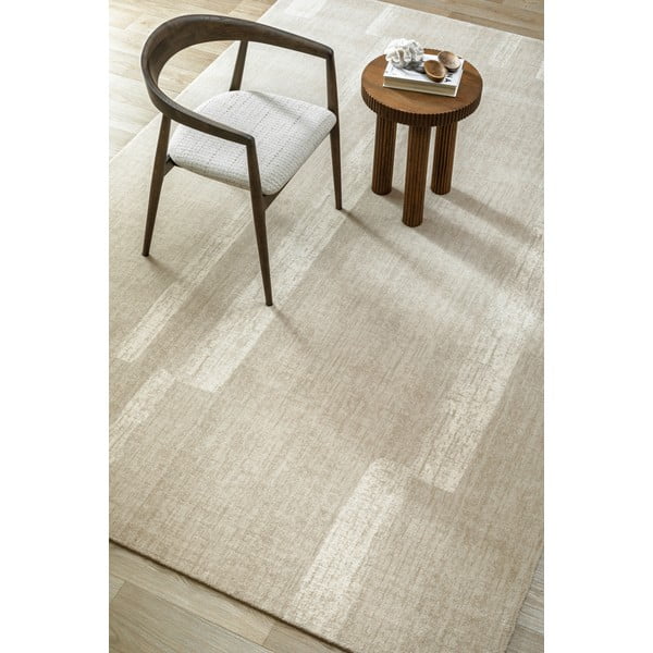 Šedobéžový vlněný koberec 133x190 cm Agnus Brush Lines – Agnella-image-2