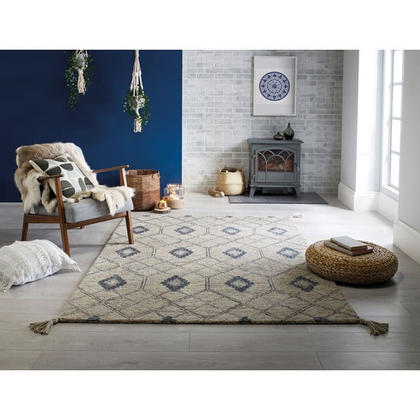 Šedý vlněný koberec Flair Rugs Diego, 160 x 230 cm-image-4