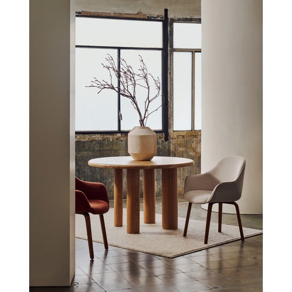 Béžové čalouněné jídelní křeslo Aleli – Kave Home-image-2