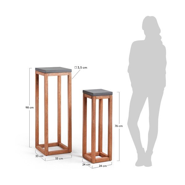 Sada 2 podstavců z akáciového dřeva La Forma Levor-image-4