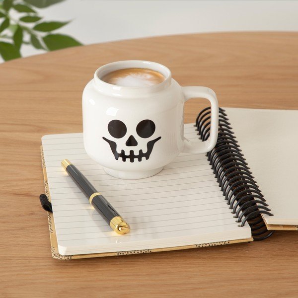 Bílý keramický dětský hrnek na latte 255 ml Skeleton – LEGO®-image-1