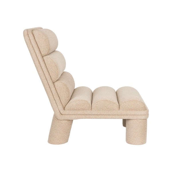 Béžové křeslo z textilie bouclé Fern – Dutchbone-image-3
