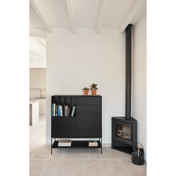 Černá skříňka 120x140x45 cm Platt – Teulat-image-1