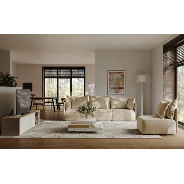 Krémový modul pohovky (pravý roh) Dune – TemaHome-image-1