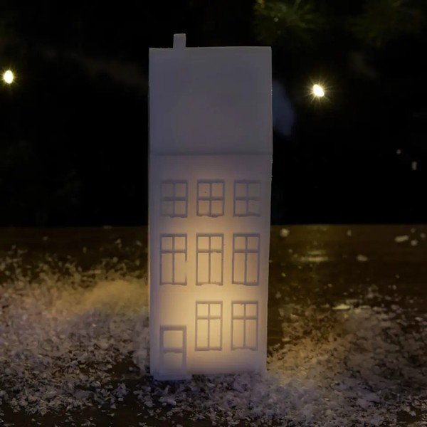 Bílá světelná dekorace na baterky Copenhagen Nyhavn Townhouse – Sirius-image-1