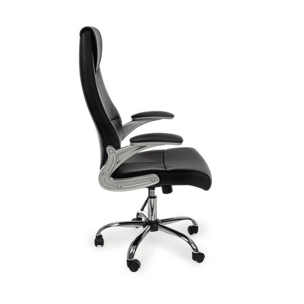 Černá kancelářská židle z imitace kůže Camberra – Bizzotto-image-1