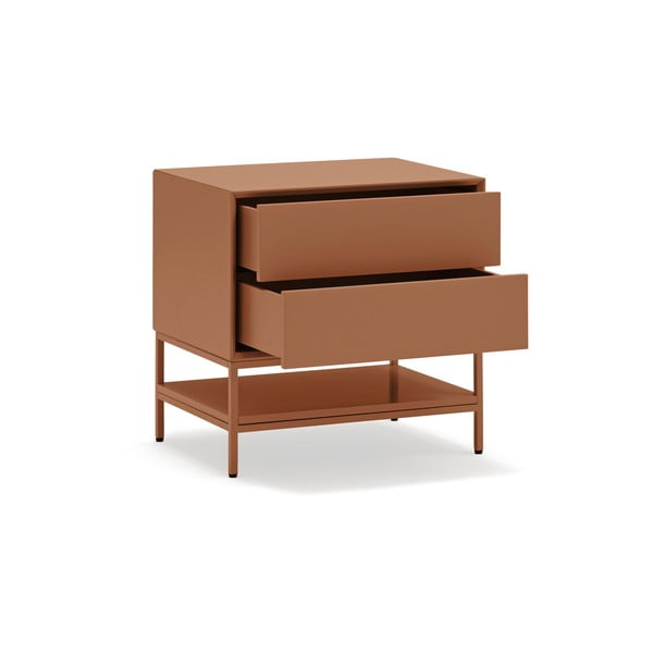 Noční stolek v cihlové barvě Platt – Teulat-image-3