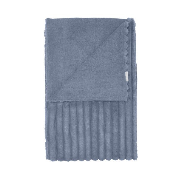Modrá deka z mikroplyše 130x170 cm Cosy Ribbed – Catherine Lansfield