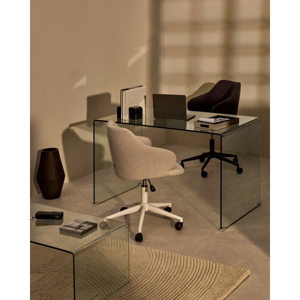 Skleněný pracovní stůl 70x125 cm Burano – Kave Home-image-1