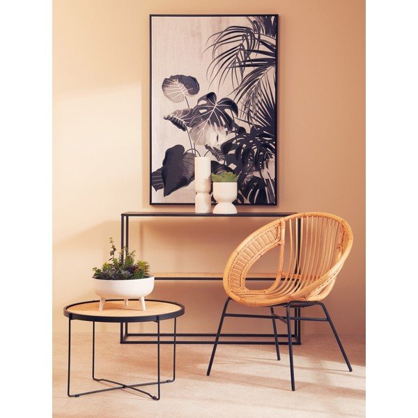 Ratanový kulatý konferenční stolek v přírodní barvě ø 60 cm Depok – Premier Housewares-image-3