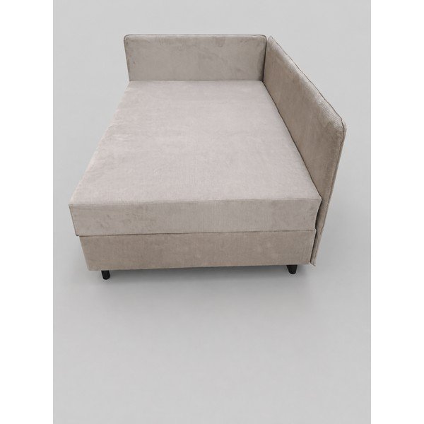 Taupe čalouněná jednolůžková postel s úložným prostorem s matrací 120x200 cm Avela - II. jakost – Bonami Selection-image-3
