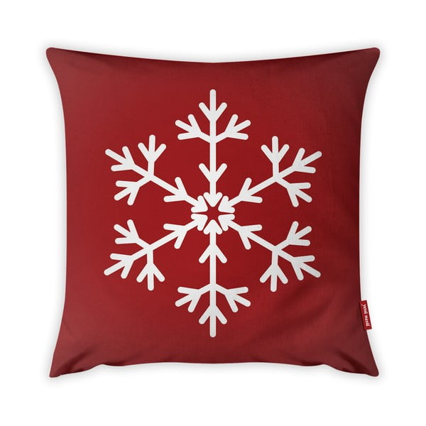 Povlak na polštář Vitaus Christmas Period Red Simple Snowflake, 43 x 43 cm