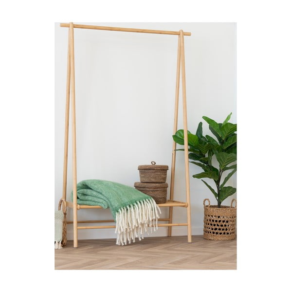 Zelená deka s příměsí vlny 130x170 cm Carmel – House Nordic-image-1