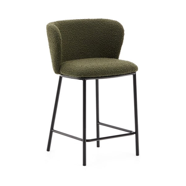 Zelená barová židle (výška sedáku 65 cm) Ciselia – Kave Home