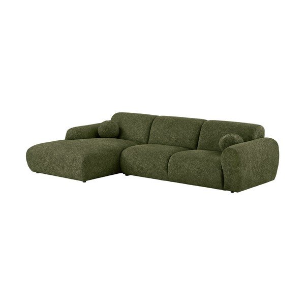 Zelená rohová pohovka (levý roh/s lenoškou) Clyde – House Nordic-image-2
