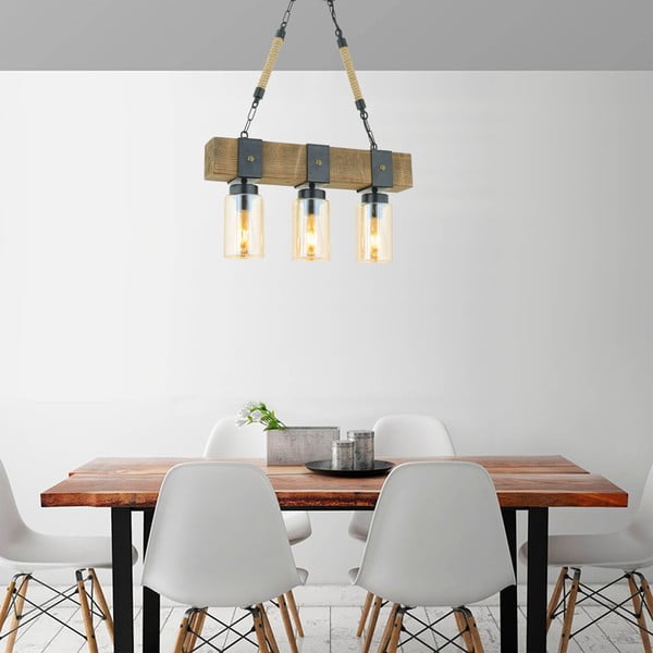 Závěsné svítidlo z jedlového dřeva Simona-image-1