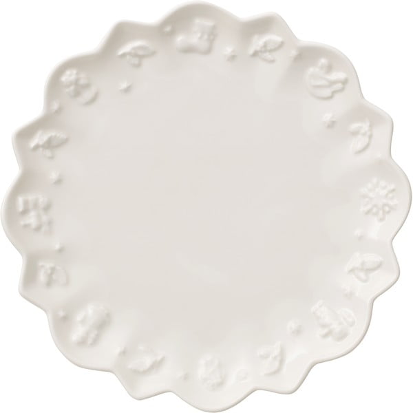 Bílý porcelánový podšálek s vánočním motivem Villeroy & Boch, ø 18,5 cm