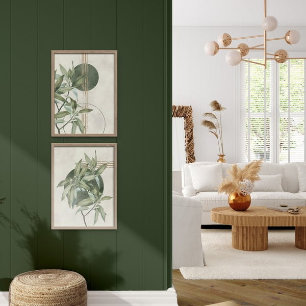Obrazy v sadě 2 ks 30x40 cm Green – Styler-image-1