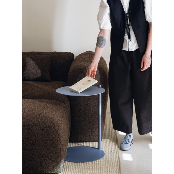 Ocelový kulatý odkládací stolek 41x40 cm Ande – noo.ma-image-3