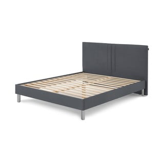 Černá čalouněná dvoulůžková postel s roštem 180x200 cm Kerry – Bobochic Paris