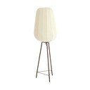 Bílá stojací lampa s textilním stínidlem (výška 133 cm) Bibury – Light & Living