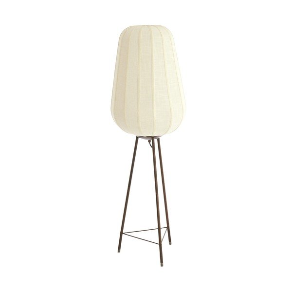 Bílá stojací lampa s textilním stínidlem (výška 133 cm) Bibury – Light & Living