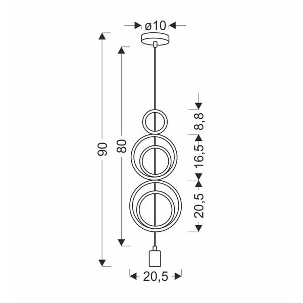 Bílo-růžové dětské svítidlo s kovovým stínidlem Single – Candellux Lighting-image-2