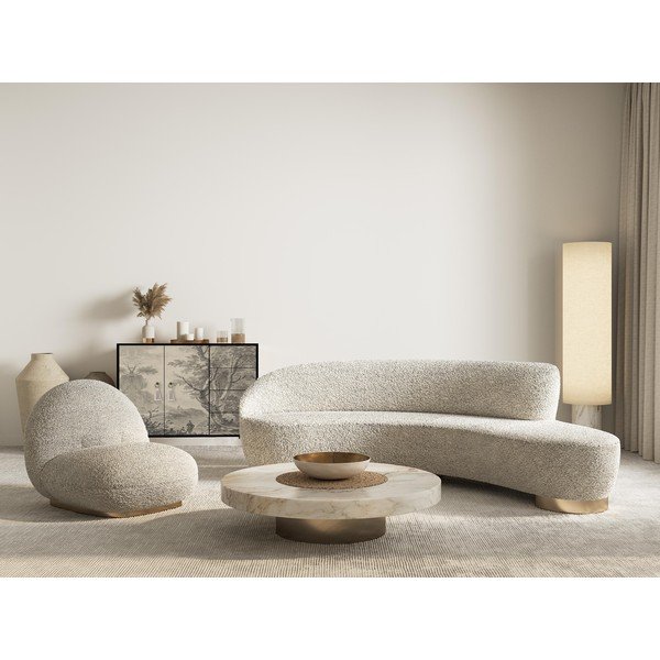 Černo-béžová nízká komoda 113x84 cm Wilma – Really Nice Things-image-1