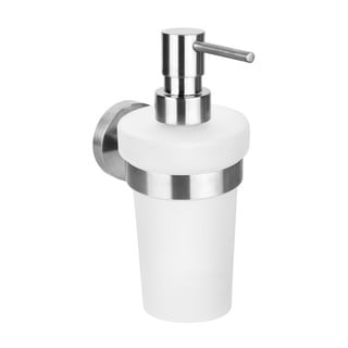Nerezový závěsný dávkovač mýdla ve stříbrné barvě Sapho X-Steel, 250 ml