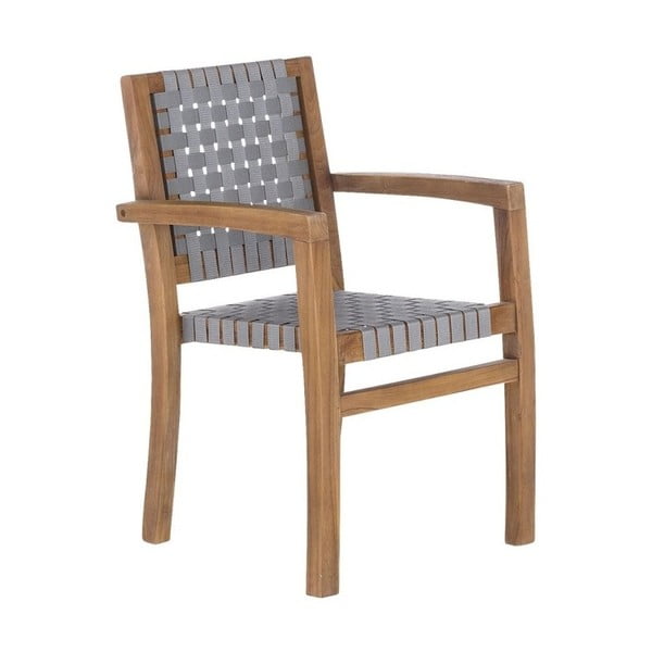 Šedá zahradní židle z recyklovaného teakového dřeva SOB Garden