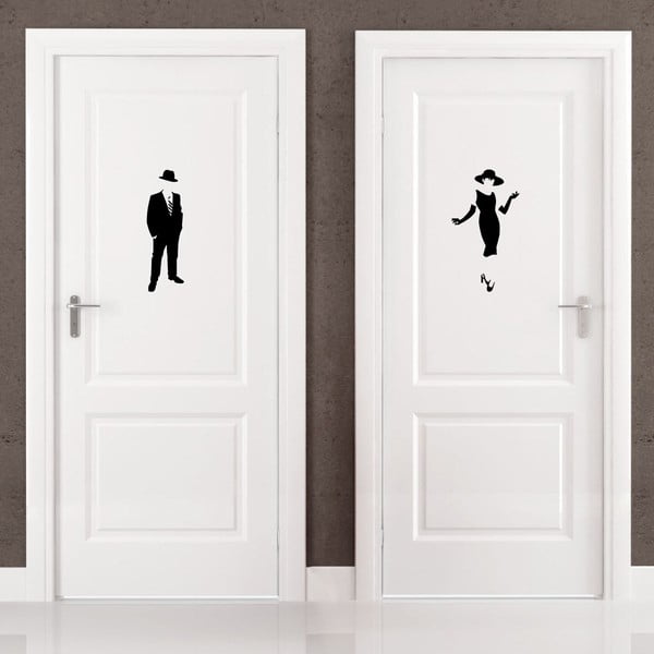 Samolepka Ambiance Elegant Restroom, 25 x 25 cm