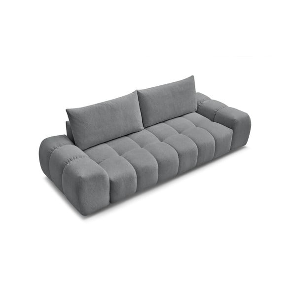 Tmavě šedá žinylková rozkládací/s úložným prostorem pohovka 278 cm Everest – Bobochic Paris-image-4